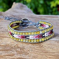Agate beaded wristband bracelet,