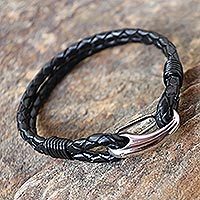 Leather wristband bracelet,