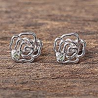 Peridot stud earrings,