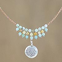 Amazonite pendant necklace,
