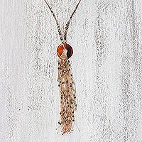 Carnelian statement necklace,