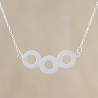 Sterling silver pendant necklace,