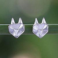 Sterling silver stud earrings,