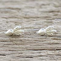 Sterling silver stud earrings,