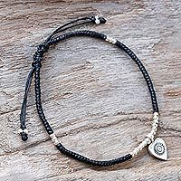 Silver charm bracelet,