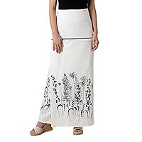 Featured review for Cotton wrap skirt, Prairie in White