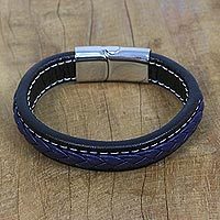 Leather wristband bracelet,