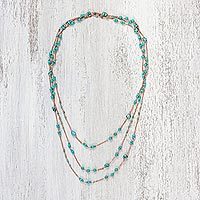 Calcite wrap necklace,