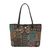Leather accent cotton blend shoulder bag, 'Exotic Geometry' - Leather Accent Cotton Blend Shoulder Bag from Thailand (image 2a) thumbail