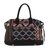 Leather accent cotton blend handbag, 'Exotic Journey' - Leather Accent Cotton Blend Tote Handbag from Thailand (image 2a) thumbail