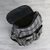 Leather accent cotton blend backpack, 'Geometric Explorer' - Leather Accent Cotton Blend Backpack in Black and White (image 2e) thumbail