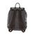 Leather accent cotton blend backpack, 'Geometric Explorer' - Leather Accent Cotton Blend Backpack in Black and White (image 2g) thumbail