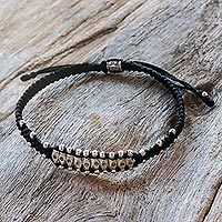Silver beaded bracelet,