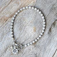Cultured pearl beaded bracelet,