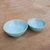 Ceramic bowls, 'Serene Skies' (pair) - Pale Blue Crackled Glaze Bowls from Thailand (Pair) (image 2b) thumbail