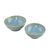 Ceramic bowls, 'Serene Skies' (pair) - Pale Blue Crackled Glaze Bowls from Thailand (Pair) (image 2d) thumbail