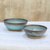 Ceramic bowls, 'Vintage Delicious' (pair) - Pair of Glazed Handmade Blue Ceramic Bowls from Thailand thumbail