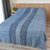 Cotton batik bedspread, 'Modern Indigo' (twin) - Hand Stamped Cotton Batik Cotton Bedspread from Thailand thumbail