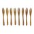 Teak wood canape forks, 'Invitation' (set of 8) - Set of 8 Hand-Carved Teak Wood Canape Forks from Thailand (image 2a) thumbail