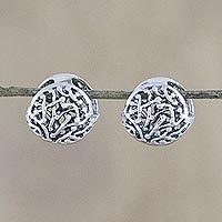 Sterling silver hoop earrings,