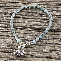 Amazonite charm bracelet,