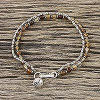 Agate beaded bracelet,