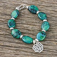 Serpentine beaded bracelet,
