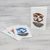 Hand painted greeting cards, 'Bashful Owls' - Owl Motif Blank Greeting Card Set from Thailand (Set of 4) thumbail