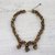 Tiger's eye beaded choker, 'Earthen Roads' - Tiger's Eye Beaded Pendant Choker Necklace from Thailand thumbail