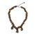 Tiger's eye beaded choker, 'Earthen Roads' - Tiger's Eye Beaded Pendant Choker Necklace from Thailand (image 2a) thumbail
