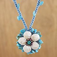 Multi-gemstone pendant necklace,