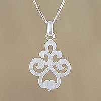 Sterling silver pendant necklace, 'Delicate Soul' - Elegant Sterling Silver Pendant Necklace from Thailand
