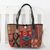 Leather accent cotton blend shoulder bag, 'Desert Geometry' - Multicolor Patchwork Cotton Blend Shoulder Bag from Thailand thumbail