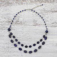 Lapis lazuli station necklace,