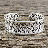 Sterling silver cuff bracelet,