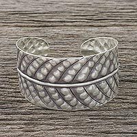 Sterling silver cuff bracelet,
