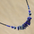 Lapis lazuli beaded necklace, 'Singing the Blues' - Lapis Lazuli and 950 Silver Beaded Pendant Necklace (image 2b) thumbail