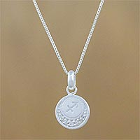 Sterling silver pendant necklace, 'Zodiac Charm Sagittarius' - Sterling Silver Sagittarius Pendant Necklace from Thailand