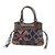 Leather accented cotton blend shoulder bag, 'Chiang Mai Patchwork in Navy' - Multicolored Cotton Blend Shoulder Bag with Leather Trim (image 2a) thumbail