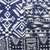 Leather accented cotton blend shoulder bag, 'Chiang Mai Patchwork in Blue' - Patchwork Cotton Blend Shoulder Bag in Blue and White (image 2d) thumbail
