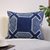Cotton batik cushion cover, 'Hmong Cross' - Blue Batik Print Hand Crafted Cushion Cover thumbail
