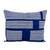 Cotton batik cushion cover, 'Split Bamboo' - Rectangular Cotton Batik Cushion Cover in Indigo (image 2a) thumbail