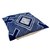 Cotton batik cushion cover, 'Square Hmong Cross' - Square Indigo Cushion Cover in All Cotton (image 2c) thumbail