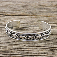 Sterling silver cuff bracelet,