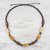Wood and coconut shell beaded necklace, 'Thai Holiday' - Wood and Coconut Shell Beaded Necklace from Thailand (image 2) thumbail