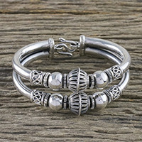 Sterling silver bangle bracelet,