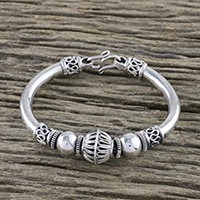 Sterling silver bangle bracelet,