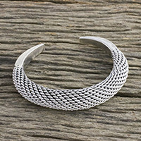 Sterling silver cuff bracelet,