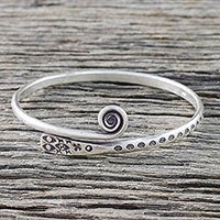 Sterling silver bangle bracelet,