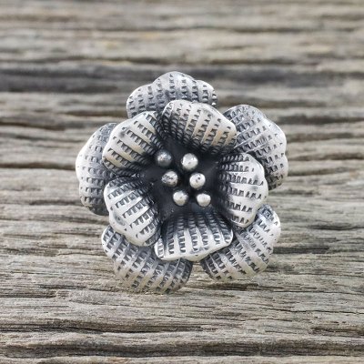 Floral Sterling Silver Wrap Ring from Thailand
